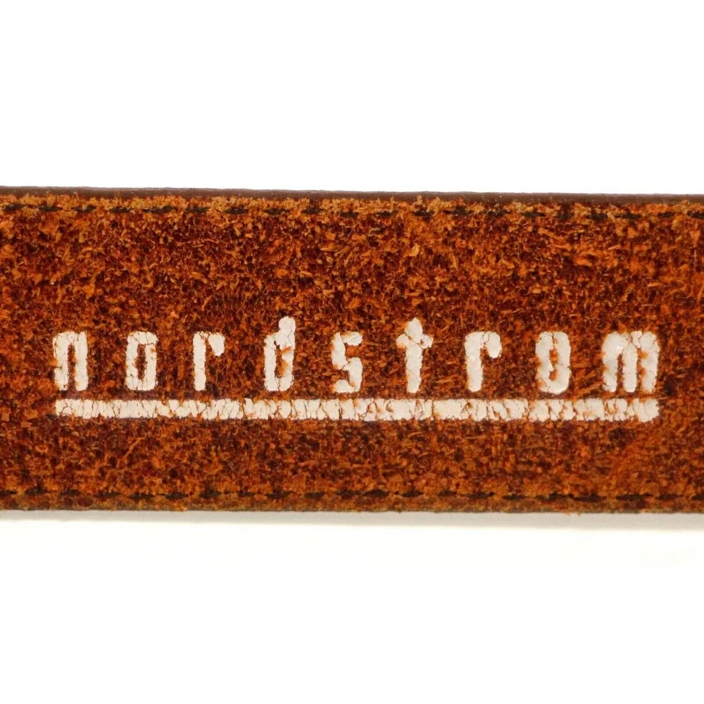 VTG Nordstrom BROWN GENUINE LEATHER 1 1/8"Wd CASUAL DRESS WOMEN'S BELT XL (41D - Picture 8 of 10